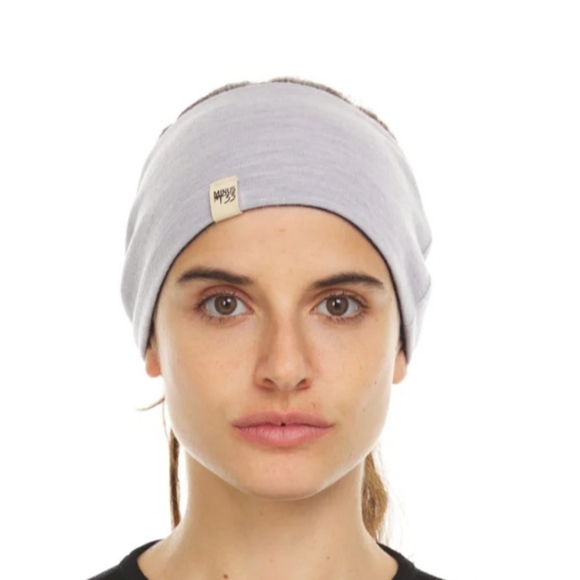 Minus33 100% Merino Reversible Headband Gray And Navy - Picture 1 of 10
